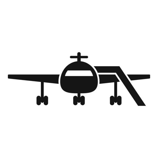 Escaleras Avión Icono Vector Simple Apoyo Aeropuerto Camión Carga — Vector de stock