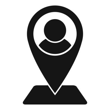 Basit konum simgesini destekle. Ofis servisi. Müşteri yardımı