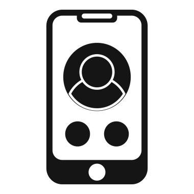 Video çağrı simgesi basit vektörü. Ofis servisi. Müşteri yardımı