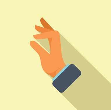 Parmak simgesi düz vektörünü göster. Jest yapma. Başparmak dokunuşu