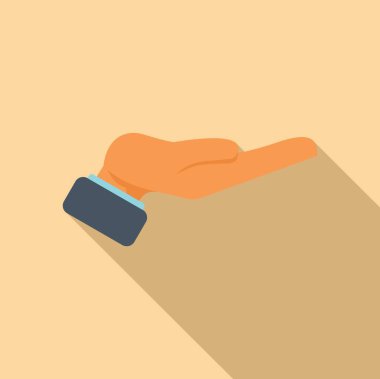 Avuç içi simgesi düz vektörü aç. Parmağını tut. Nokta yukarı