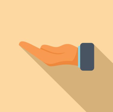 Kol ikonu düz vektör. Parmağını tut. Yukarı nokta