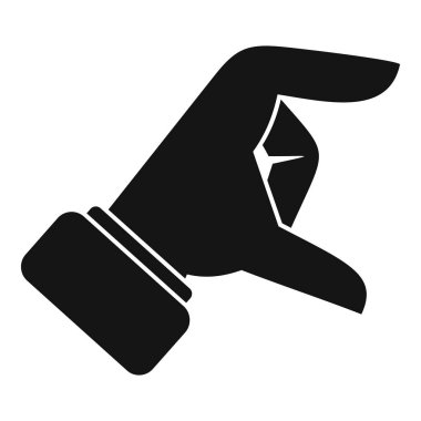 Avuç içi açık simge basit vektör. İmza pozu. Pozisyon yukarı