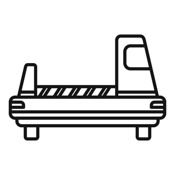 Airport Bag Machine Icon Outline Vektor Bodenhaftung Lkw Ladung — Stockvektor
