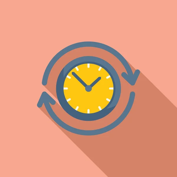 Zeitsteuerung Symbol Flachen Vektor Projektuhr Timer Manager — Stockvektor