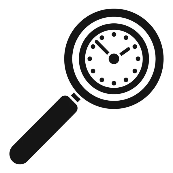 Ícone Controle Pesquisa Tempo Vetor Simples Projecto Trabalho Relógio Temporizador —  Vetores de Stock