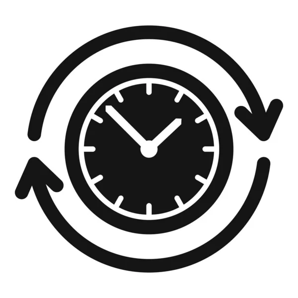 Zaman Kontrol Simgesi Basit Vektör Proje Saati Zamanlayıcı Yöneticisi — Stok Vektör
