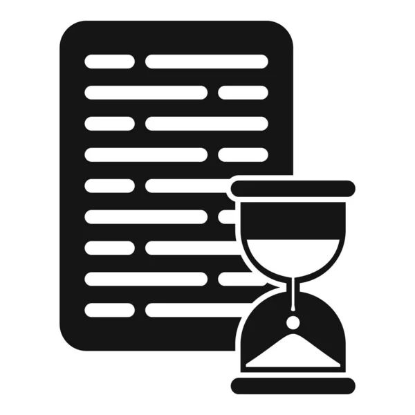 Hourglass Εικονίδιο Χαρτί Απλό Διάνυσμα Έργο Ελέγχου Σχέδιο Ατζέντας — Διανυσματικό Αρχείο