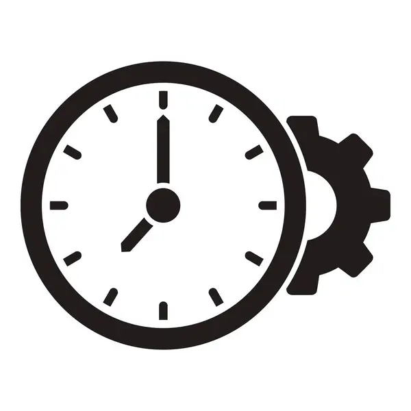 Піктограма Часу Передачі Годинника Простий Вектор Контроль Над Роботою Годинник — стоковий вектор