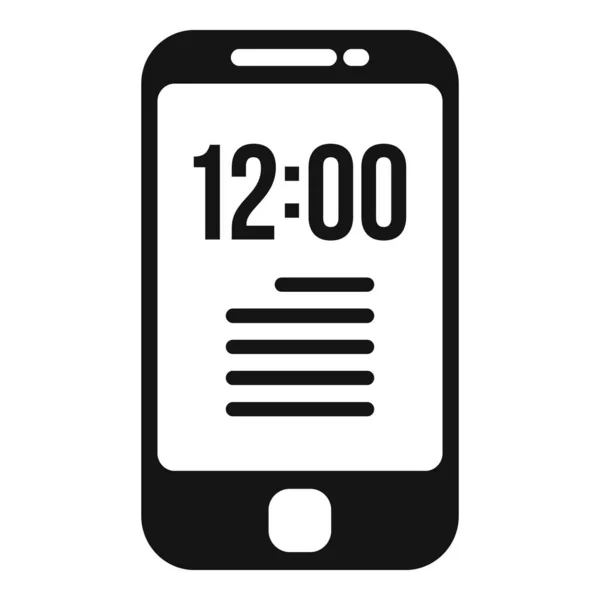 Значок Времени Телефона Простой Вектор Контроль Работы Команда Расписанию — стоковый вектор
