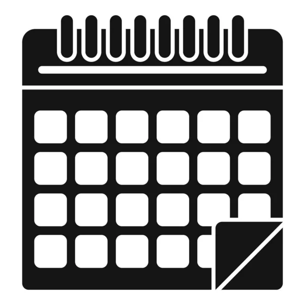 Jednoduchý Vektor Ikony Dat Kalendáře Práce Čase Kontrolní Úloha — Stockový vektor