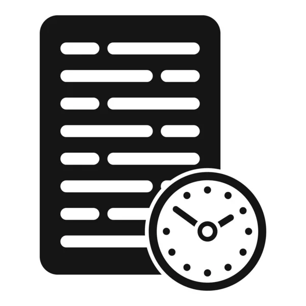 Kağıt Zaman Simgesi Basit Vektör Saat Projesi Çalışma Denetimi — Stok Vektör