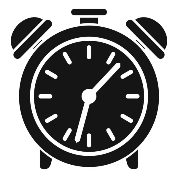 Ícone Relógio Alarme Vetor Simples Controlo Trabalho Escola Tarefas — Vetor de Stock