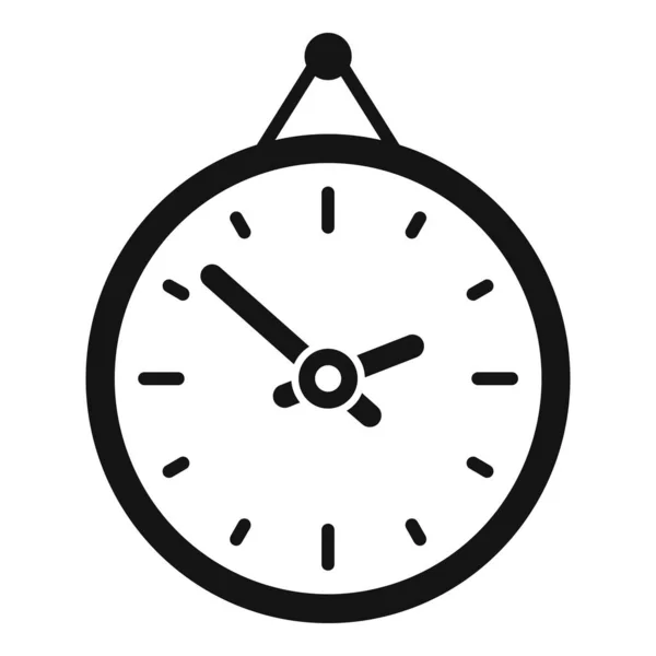 Orologio Parete Icona Semplice Vettore Tempo Lavoro Controllo Del Lavoro — Vettoriale Stock
