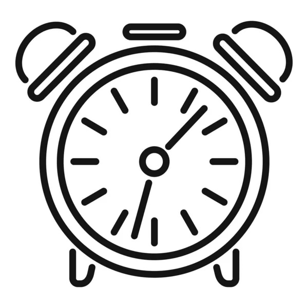 目覚まし時計のアイコンの輪郭ベクトル 仕事の管理 タスクスクール — ストックベクタ