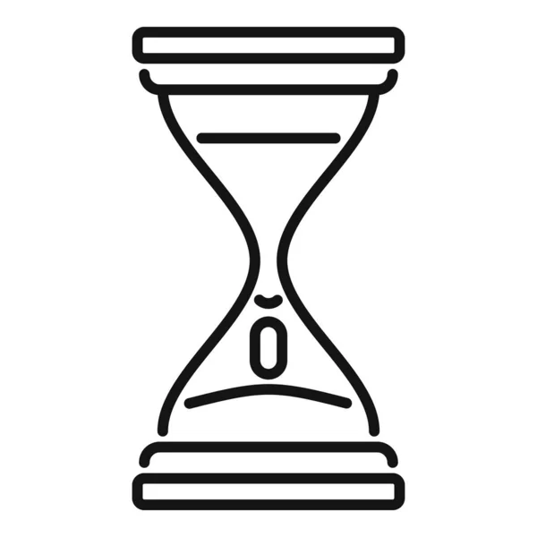 砂時計のアイコンの輪郭ベクトル 時計プロジェクト 学校チーム — ストックベクタ