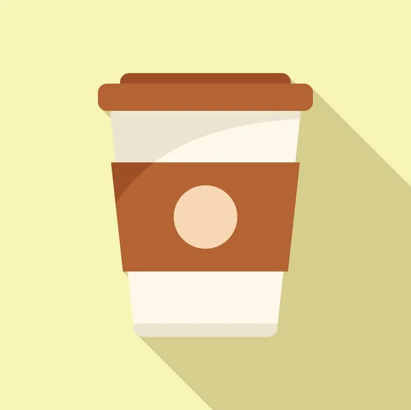 Kaffeetasse Symbol Flachen Vektor Gehen Bürodienstleistungen Online Arbeiten — Stockvektor