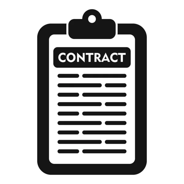 Contract Help Icon Einfacher Vektor Bürodienstleistungen Online Arbeiten — Stockvektor