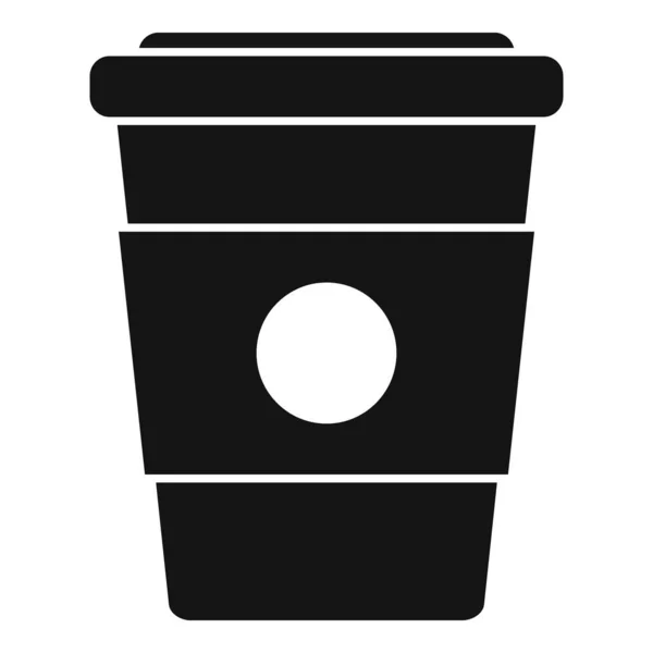 Menni Kávéscsésze Ikon Egyszerű Vektor Irodai Szolgálat Online Munka — Stock Vector