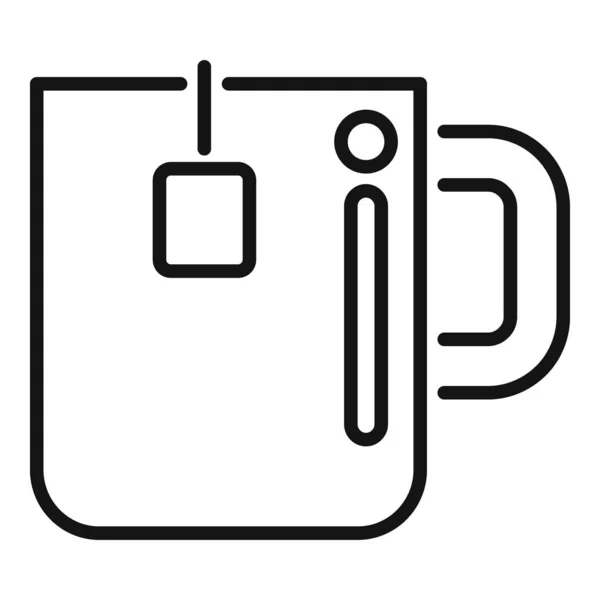 茶杯支持图标轮廓矢量 办公室服务 个人帮助 — 图库矢量图片