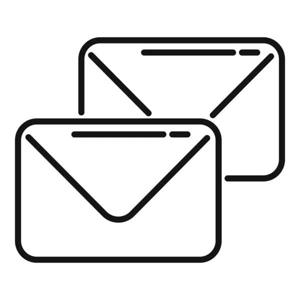 Mail Stöd Ikon Skissera Vektor Kontorstjänst Internetsamtal — Stock vektor