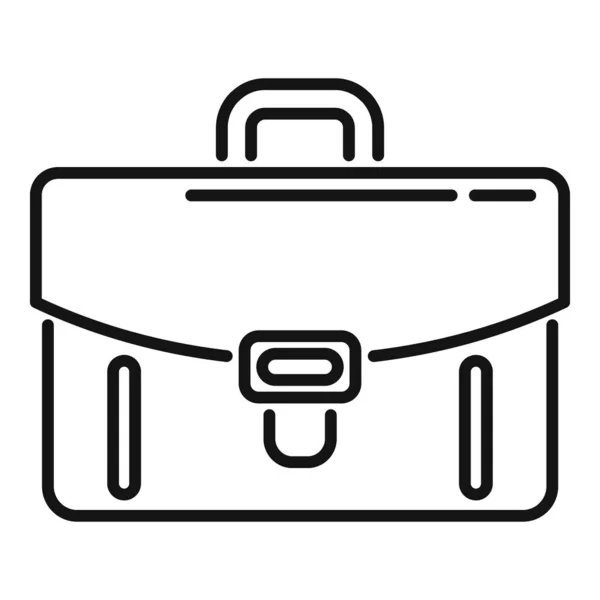 Briefcase Icône Contour Vecteur Aide Soutien Travail Ligne — Image vectorielle