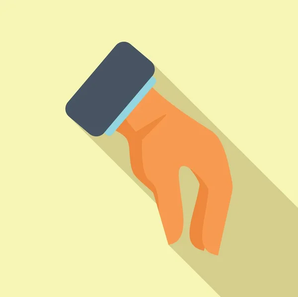 Nehmen Sie Gestensymbol Flachen Vektor Finger Halten Handgelenkarm — Stockvektor