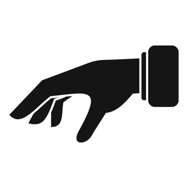 Halten Sie Gestensymbol Einfachen Vektor Fingerzeig Daumen Drücken — Stockvektor