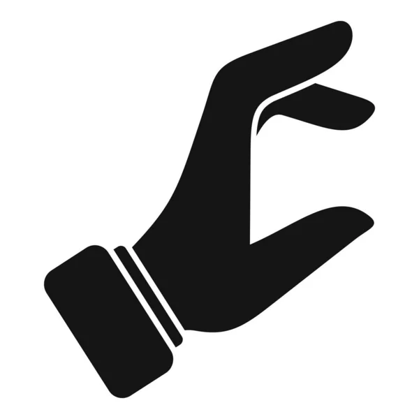 Ícone Mão Pequeno Vetor Simples Segura Dedo Punho Direito — Vetor de Stock