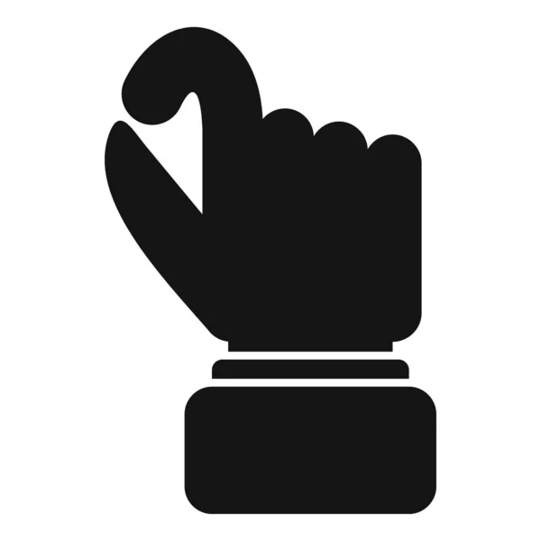 Double Finger Sign Icon Simple Vector Arm Pose Thumb Touch — Stock Vector