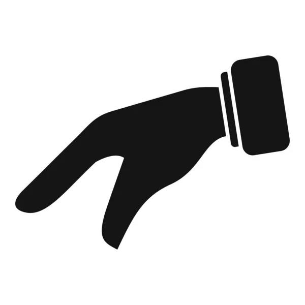 Открытый Значок Ладони Простой Вектор Держи Палец Point — стоковый вектор