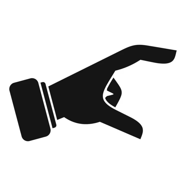 Nehmen Sie Arm Symbol Einfachen Vektor Pose Zeichen Punkt Nach — Stockvektor