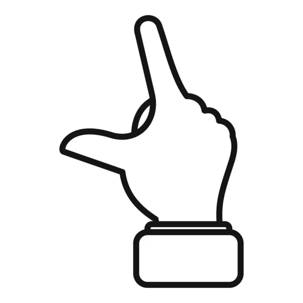 Ροκ Χέρι Εικονίδιο Διάνυσμα Περίγραμμα Πινακίδα Αγγίξτε — Διανυσματικό Αρχείο