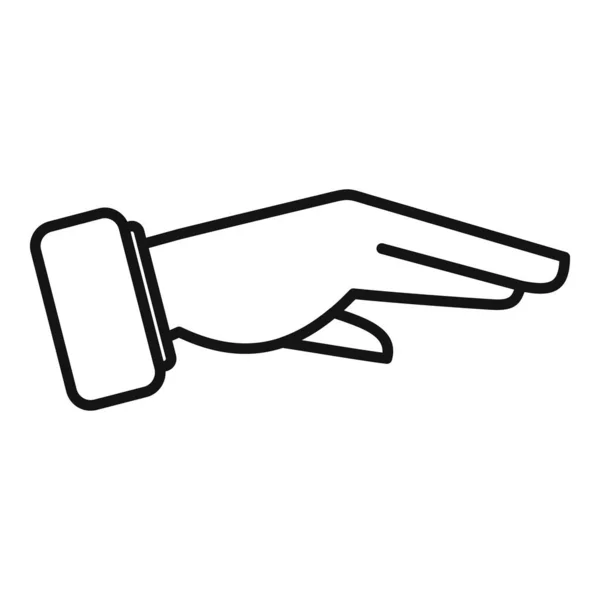 Υπόγραψε Εικονίδιο Περίγραμμα Διάνυσμα Ανθρώπινο Δάχτυλο Σήμα Ίντσας — Διανυσματικό Αρχείο