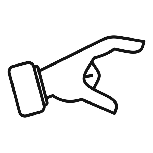 Geben Sie Dem Arm Symbol Einen Umrissvektor Pose Zeichen Handfläche — Stockvektor
