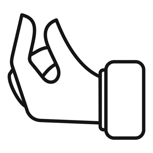Sign Hand Icon Outline Vektor Armgeste Positionierung — Stockvektor