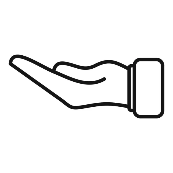 Geste Symbol Umrissvektor Armhaltung Handgelenkpunkt — Stockvektor