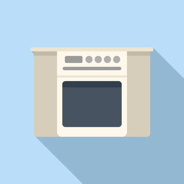 Mutfak Sobası Ikonu Düz Vektör Dizayn Modern Aşçı — Stok Vektör