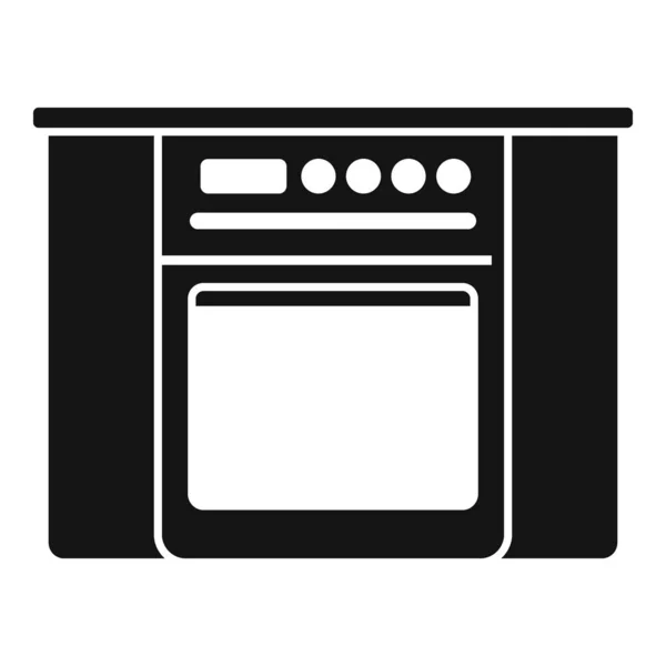 Mutfak Sobası Simgesi Basit Bir Vektör Dizayn Modern Aşçı — Stok Vektör