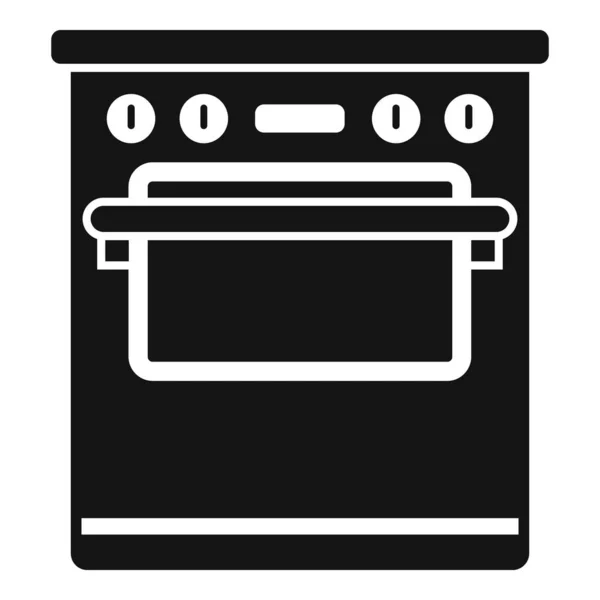 Fornuis Pictogram Eenvoudige Vector Keuken Interieur Moderne Kok — Stockvector