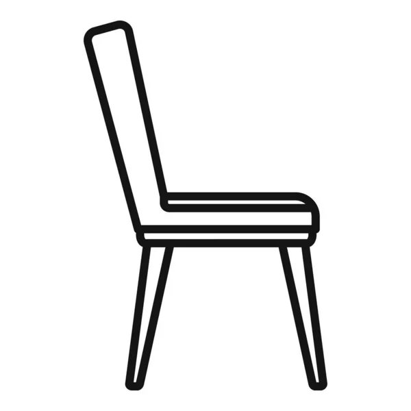 Miękkie Krzesło Kuchenne Ikona Zarys Wektor Wnętrze Nowoczesny Kucharz — Wektor stockowy
