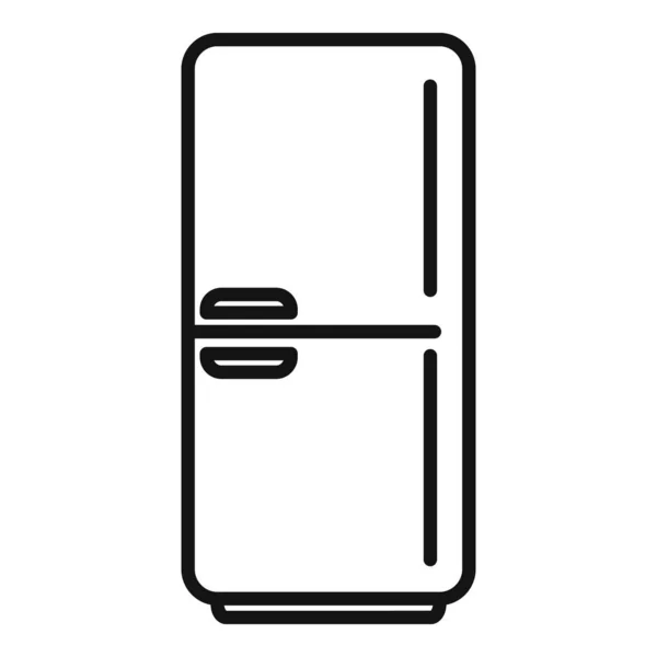 Kühlschranksymbol Umrissvektor Kücheneinrichtung Raummöbel — Stockvektor
