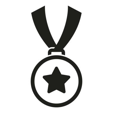 Altın madalya ikonu basit vektör. Müşteri hizmetleri. Müşteri oranı