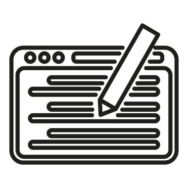 Web yükseltme simgesi ana hatlı vektörü. Yıldız değerlendirmesi. Oy istemcisi