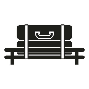 Sandık askısı simgesi basit vektör. Çatı kutusu. Yolculuk yükü