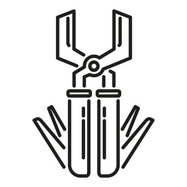 Bıçak simgesi ana hat vektörü. Ordu çoklu aracı. Çoklu cep