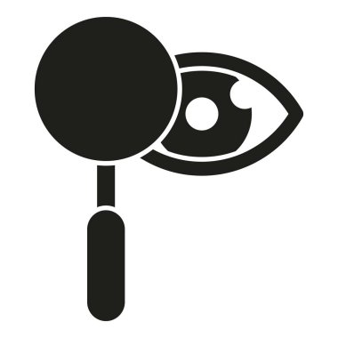 Göz simgesi basit vektörünü kontrol et. Görme yeteneğini test et. Optik klinik