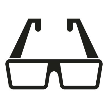 Görsel gözlük simgesi basit vektör. Göz testi. Doktor Sağlık