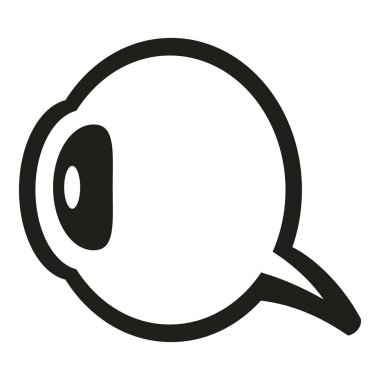 Sağlıklı göz simgesi basit vektör. Doktor Kliniği. Gözlük sınavı