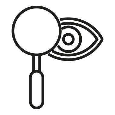 Göz simgesi dış hat vektörünü kontrol et. Görme yeteneğini test et. Optik klinik